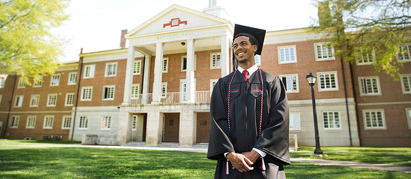 Graduating undergraduate student Kevon DuPree