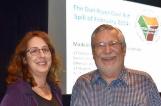 Madeline Schreiber, professor of geosciences at Virginia Tech, joined Professor of Geology and Museum of the Earth Sciences (MES) Director Stephen Lenhart and presented the first lecture of the Spring 2016 MES Lecture Series. 