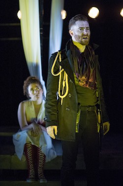 Iago, the villain in "Othello," played by Jared Graham.
