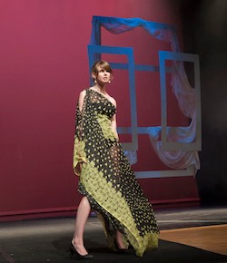 Model showcases a piece of the senior collection at the spring 2017 Fashion Fete.