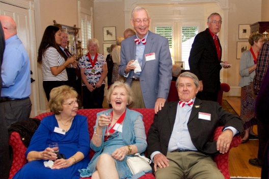 Members of the Class of 1967 and other alumnae and friends mingle at the Governor Tyler House.