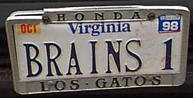 Picture of BRAINS1 License Plate